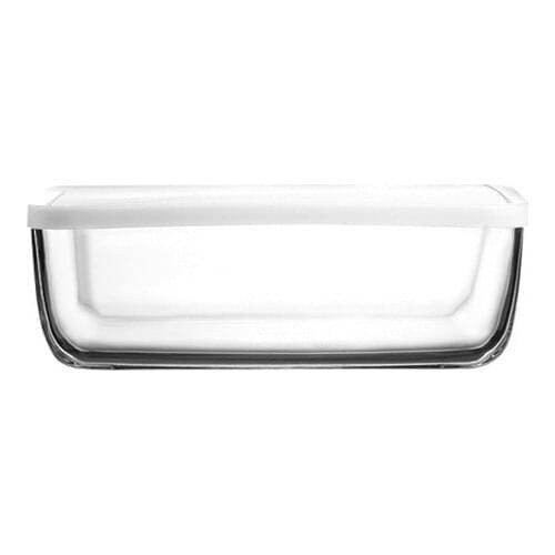 Pasabahce Storage Container With Lid Large White Cover With Lid Glass Storage Container 4 Pcs Breakfast 220 cc Kitchen Dining Enclosure Box