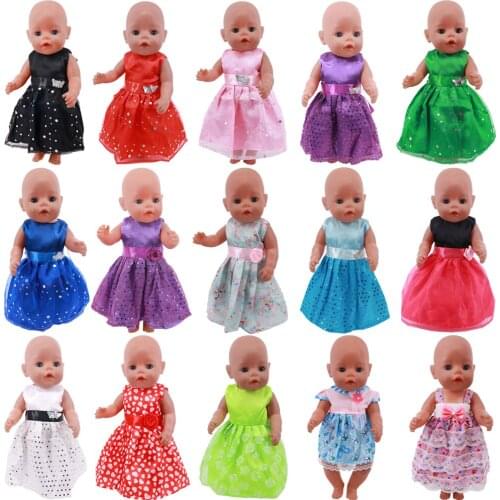 Doll Clothes Unicorn Dsieny Kitty Dress Skirts Fit 18 Inch American&43Cm Baby New Born Doll Zaps Generation Christmas Girl`s Toy