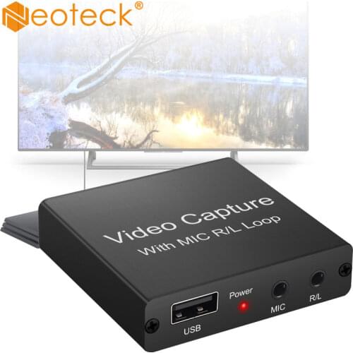 LiNKFOR USB2.0 Capture Card with HDMI-Compatible loop out 4k Game Capture Card 1080P HDMI to USB 2.0 Live Video Capture