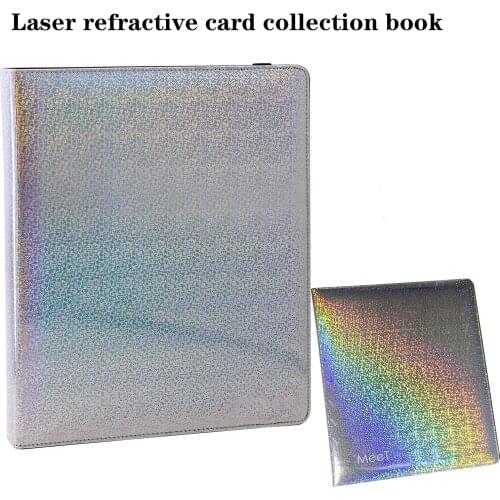 MeeT 4 Colors Laser Refraction Shimmering Card Book Album Collection Album For Board Game POKEMON TCG MTG Trading Cards CAM