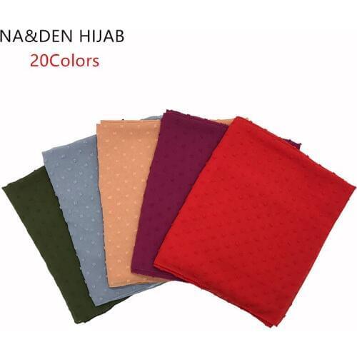 Fashion Ladys fashion wrap Chiffon Fuzzy ball scarf Plain solid scarves High quality muslim hijab Women shawls 10pcs/lot