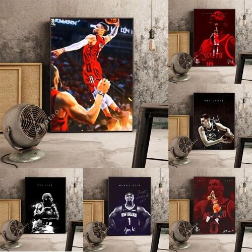 Basketball Star Collection Dunk Three Point High Definition Printing Basketball Star Poster Living Room Bedroom Decoration