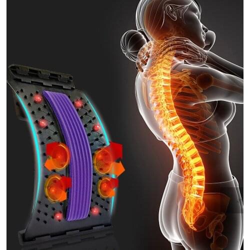 Back Stretcher Back Pain Fitness Equipment Lumbar Support Relaxation Spine Pain Relief Massager Back Spinal Massage Adjustable
