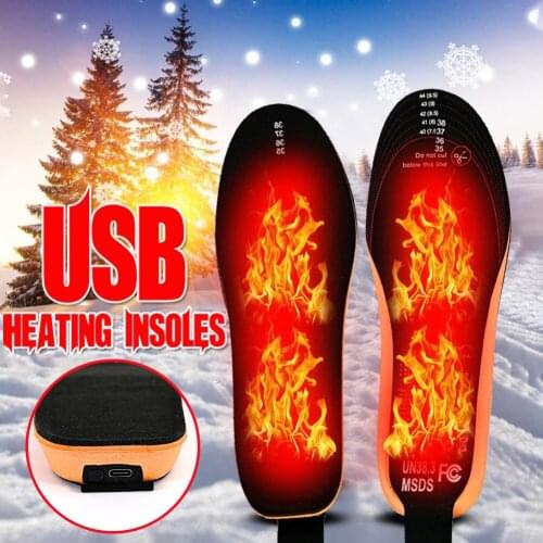 USB Heated Insoles Winter Feet Warm Smart Remote Control Winter Warm Heated Insoles Sport Shoes Pads For Skiing Hunting