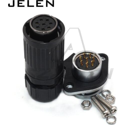 HE20 Waterproof Connector 8pin Male Panel Female Socket IP65 Auto Car OBD Plug Outdoor Marine Cable