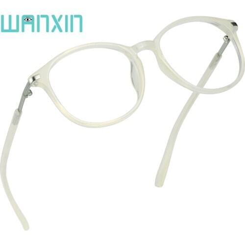 WANXIN Computer Anti Blue Ray Glasses,Transparent Lens,Reduce Headaches&Eyestrain,Stylish for Women/Men
