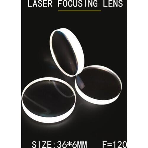 Weimeng laser focus lens 10 pcs 36*6mm F=120 JGS1 quartz optical material 1064nm AR coating Plano-convex For laser machine parts