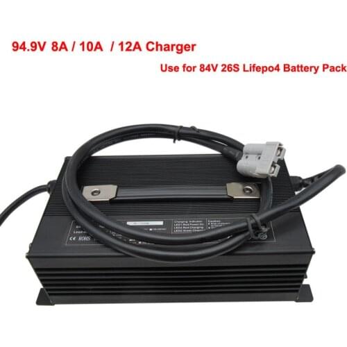26S 94.9V 8A 10A 12A Lifepo4 Charger 84V 26S LFP Motorcycle Battery Pack 110V / 220V Golf Cart Forklift Motorcycle charger