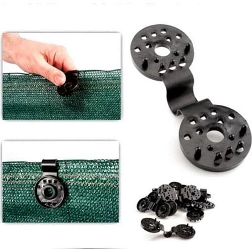 Sunshade Net Clip Garden Tools Greenhouse Shade Cloth Fix Clamp Plastic Grommet Fence Netting Installation Hook