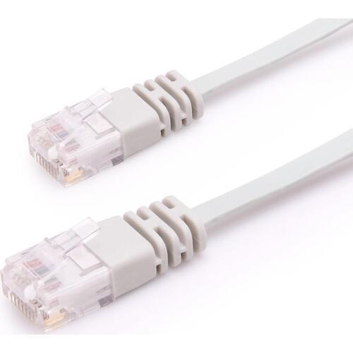 10m CAT6 CAT 6 Flat RJ45 Ethernet Cable Lan Network Patch Cord Grey High Speed Internet Network Cable 1.1mm Thickness
