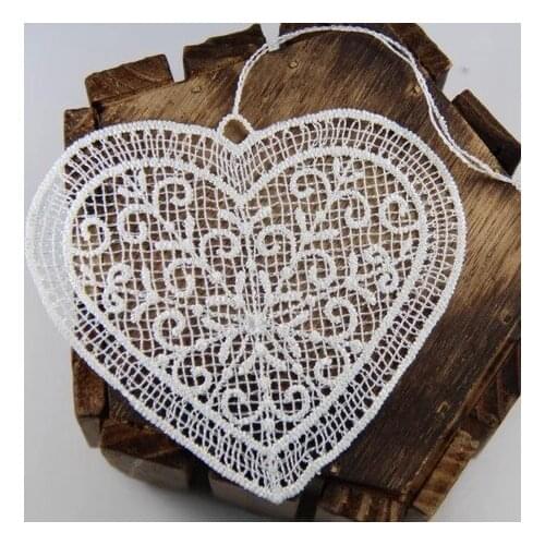 10 pcs/lot Free Shipping 10CM*9.5CM Handmade DIY Sew-On Embroidery Heart Shape Appliques Patch