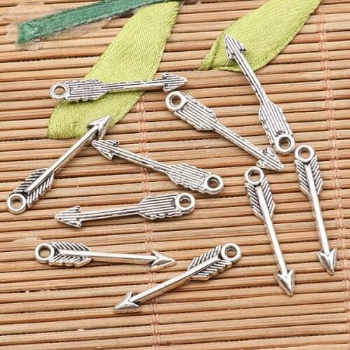 110pcs tibetan silver color arrow charms H3252