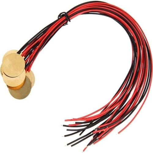12Pcs Piezo Pickup Transducer Prewired - 27mm Contact Microphone Trigger - Discs Elements for Acoustic Instrument