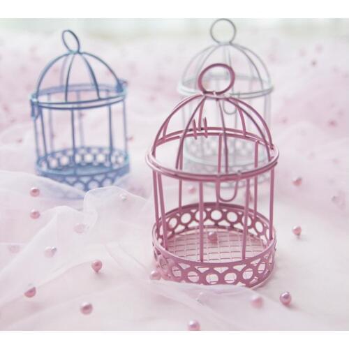 120pcs European Creative Iron Romantic Bird Cage Wedding Candy Box Wedding Favor and Gifts Party Decoration SN204