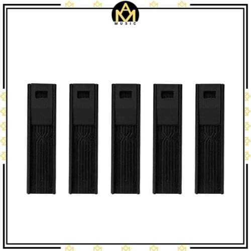 5pcs/ 1set Generic Saxophone Reed Case Black Plastic Box Protect Reed Case Saxophone Parts Accessories
