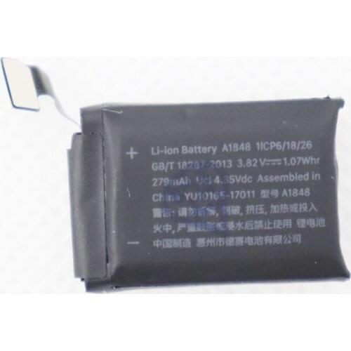 5pcs/lot A1848 Battery For Apple watch 3 38mm Honeycomb Series 3 a1848 battery Real 279mAh