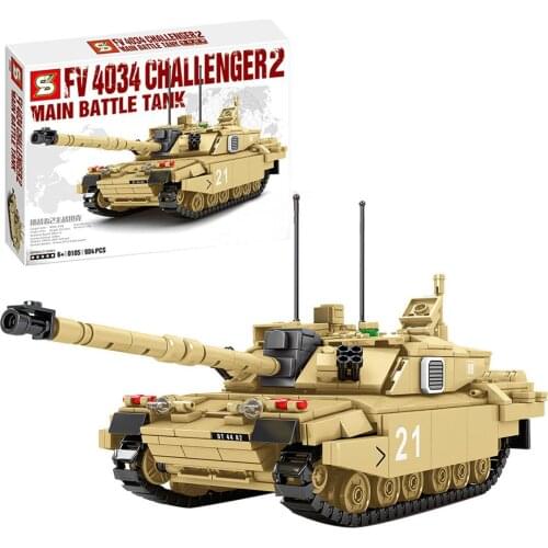 904Pcs Military Bricks Model Main Battle Tank Building Blocks DIY Bricks Toy Children Educational Toys Gift - Desert Camouflage