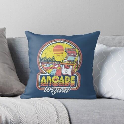 Arcade Wizard Throw Pillow Cushion Cover Polyester throw pillows case on sofa home living room car seat decor 45x45cm
