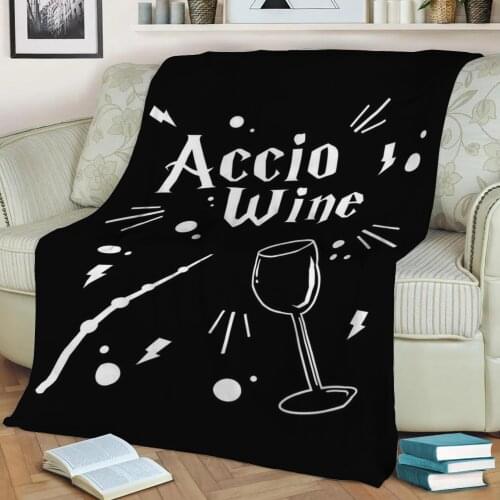 Accio Wine spell 3D Print Plush Blanket Throw On Sofa Home Decor Soft Warmth Washable Nap Blanket Dropshipping