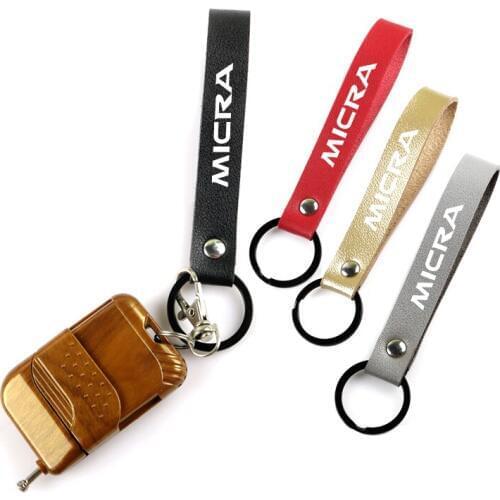 Car decoration keychain leather metal key ring for Nissan MICRA Qashqai Murano X Trail X-trail Teana car styling Accessories