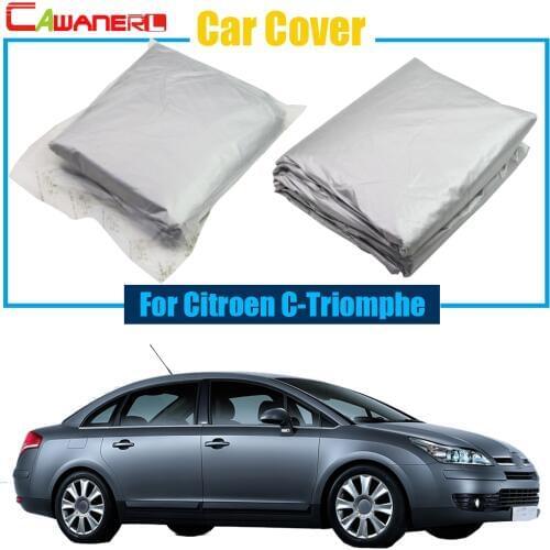 Cawanerl Car Cover Outdoor Sun Shade Snow Rain Resistant Anti-UV Protector Cover For Citroen C-Triomphe