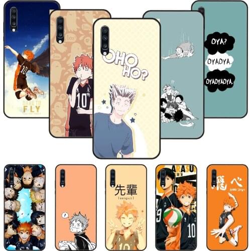 Phone Case For Samsung Galaxy A 50 51 71 70 7 5 10 20 30 40 41 21 S E Black Cover Back Trend Coque Silicone Haikyuu Volleyball