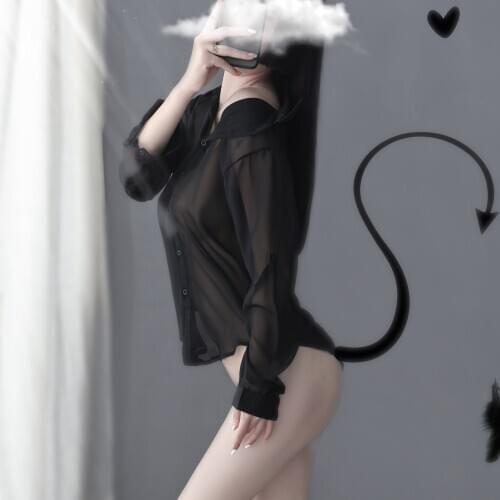 Black Woman Lingerie Hot Sexy Lace Transparent Sleepwear Dress Underwear Chemises Porno Lenceria Exotic Apparel Sleep wear