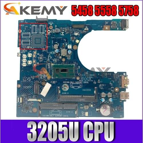 CN-0NRNP9 NRNP9 FOR Dell INSPIRON 5458 5558 5758 Laptop Motherboard AAL10 LA-B843P REV:1.0(A00) celeron3205U Mainboard 100%test