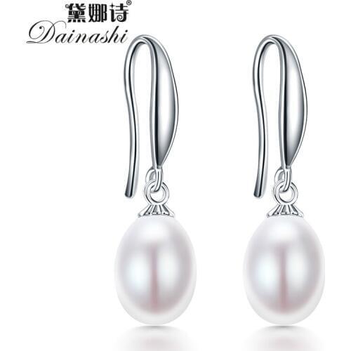 Dainashi 2019 New Sterling Silver Earrings Pearl Water Drop Earrings Brinco Jewelry for Women Jewelry Silver Earrings Wholesale