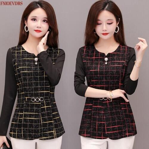 Блузки в клетку FNIOEVDRS China At AliExpress