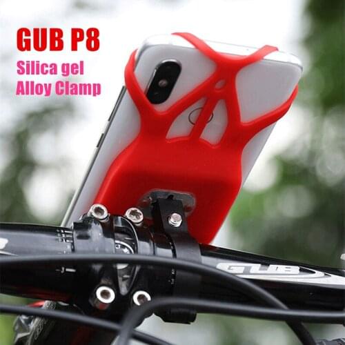 GUB P8 Bicycle Phone Holder Adjustable Flexible Stable Silica Gel Outdoor Bike Bicycle Phone Racks Cycling Cellphone GPS Holder