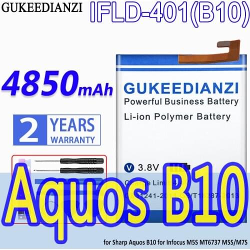 GUKEEDIANZI High Capacity Battery IFLD-401(B10) 4850mAh for Sharp Aquos B10 for Infocus M5S MT6737 M5S/M7S Bateria