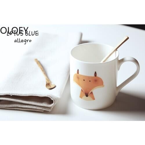 Coffee Mug Porcelain Travel Tazas Para Cafe Handmade Cute Mug Cute Nordic Wind Coffee Mugs Animal Milk Tea Cup Large China Bone