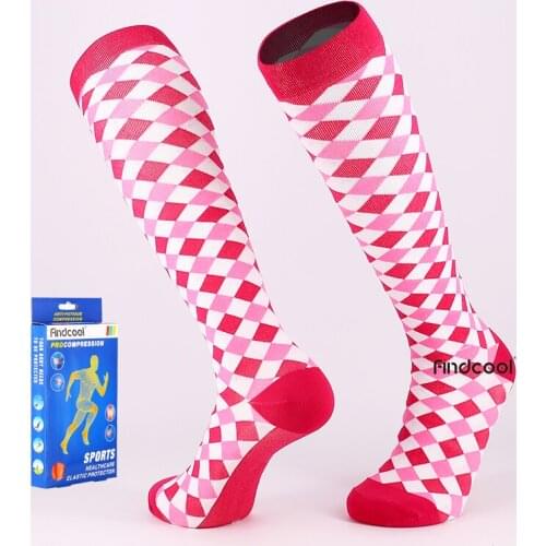 Findcool Compression Stockings Women Pressure Varicose Veins Leg Relief Pain Knee High Socks Knee Calf Support Socks
