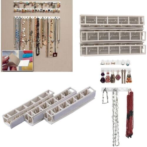 9pcs/set Hanging Style Jewelry Display Hooks Earring Necklace Ring Hanger Holder Rack Pvc Sticky Hooks For Jewelry Orgnizers