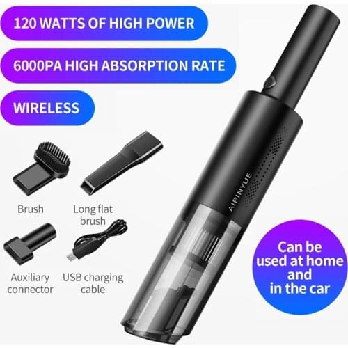 6000PA Updated Premium Mini Car Vacuum Cleaner Ultra Portable Cord Handheld Cordless Strong Suction Super Power For Home Car