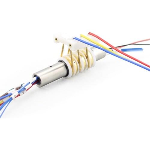 Miniature separated slip rings with 6 wires 2a signal， MSP106-H1061