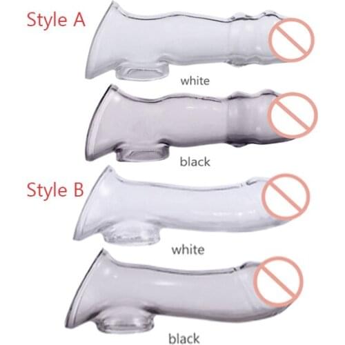 Soft Silicone Sex Love Condom Sex Toys Reusable Condom Male Cock Ring Adult Intimate Commodity Penis Enlargement Delay Sprayer