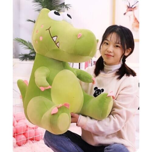 New toy cartoon crocodile plush toy lovely green crocodile soft doll throw pillow,birthday gift b0563