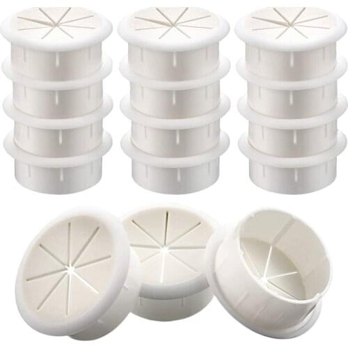 NEW-15 Pcs Desk Grommet Desk Cord Grommets Flexible Cable Wire Hole Cover Set Wire Organizer for Office Home PC Desk