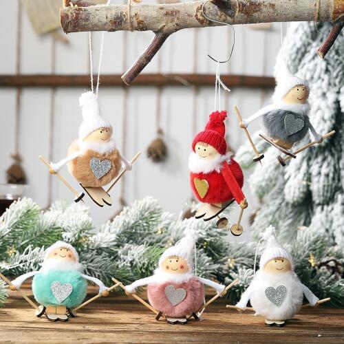 New Cute Angel Plush Doll Christmas Decoration Pendant Creative Christmas Tree Ornaments Christmas Decoration for Home Navidad