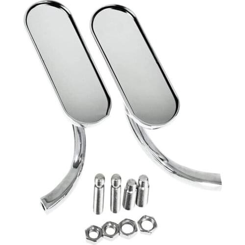Motorcycle 8mm&10mm Mini Oval Mirrors Motorcycle Retro Rearview Mirror