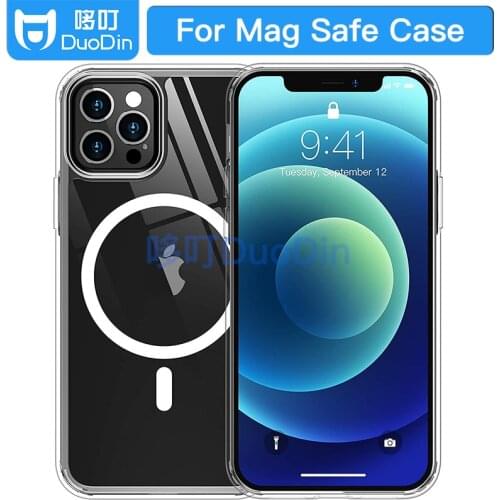 Transparent Magnetic Case for iPhone 11 Pro Max Mini Magsafing Magnet Clear Back Cover for iPhone 12 Pro XS Max X XR iPhone