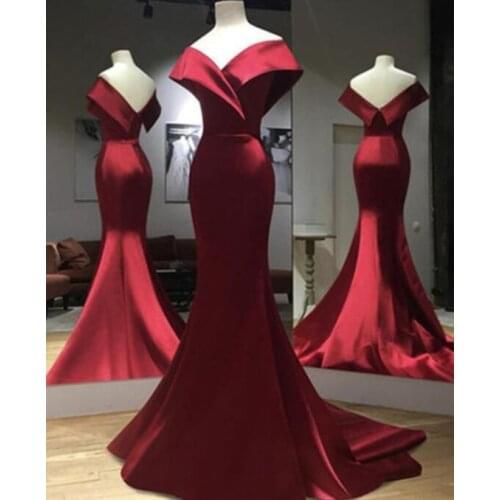 REal Picture 2021 Sexy Burgundy Evening Dress V Neck Satin Floor Length Elegant Plus Size Evening Prom Party Gowns