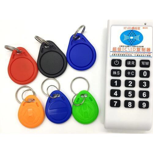 Handheld 125Khz 13.56MHZ RFID Card Tag Copier Duplicator Cloner Reader Writer Sales Package or 20pcs 125KHz T5577 Keys or 20pcs