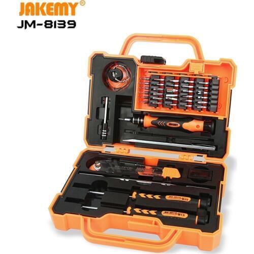 JAKEMY JM-8139 Multi-functional CR-V Driver Household Hand Tool Screwdriver Tool Box Set for Electronic DIY Repair