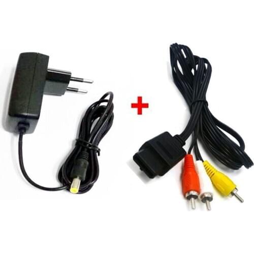 Ruitrolike AC Power Adapter Wall Charger Power Supply with AV cable for NES SNES