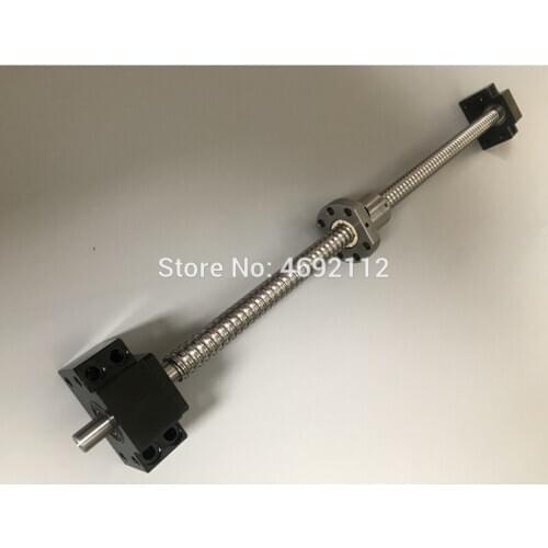 Ballscrew 200 300 400 500 600mm SFU1610 rolled ball screw C7 with end machined +1610 ball nut + BK/BF12 end support for RM1610