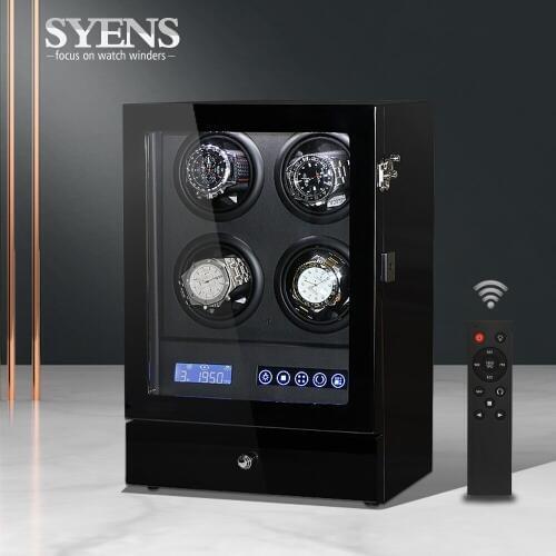 Intelligent Watch winder 4 watch display watch winder box watch collector with LED touch screen display