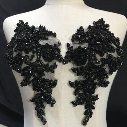 Stock 1piece/bag black collr chest decoration hot diamond beads fashion accessories for the wedding dress festival dress